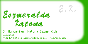 eszmeralda katona business card